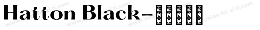 Hatton Black字体转换